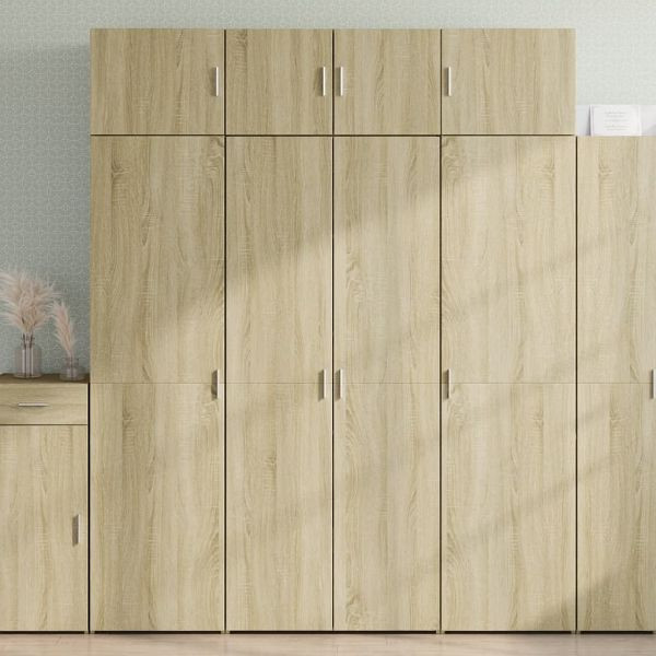 vidaXL Highboard Sonoma-Eiche 80x42,5x185 cm Holzwerkstoff, 3281436