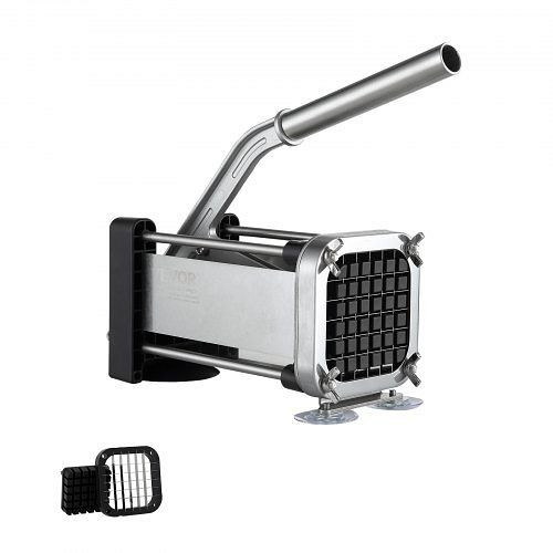 VEVOR Kartoffelschneider 1/2-Zoll Edelstahlklinge, manuell mit Saugnäpfen, für Pommes, Gurken, Gemüse, SYWSQSTJWJ127AYSVV0