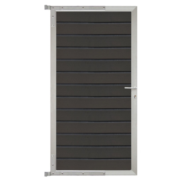 T&J WOLLBACH-Serie-Tor-Komplettset, 90 x 175 cm, Anthrazit/Silber, 44171