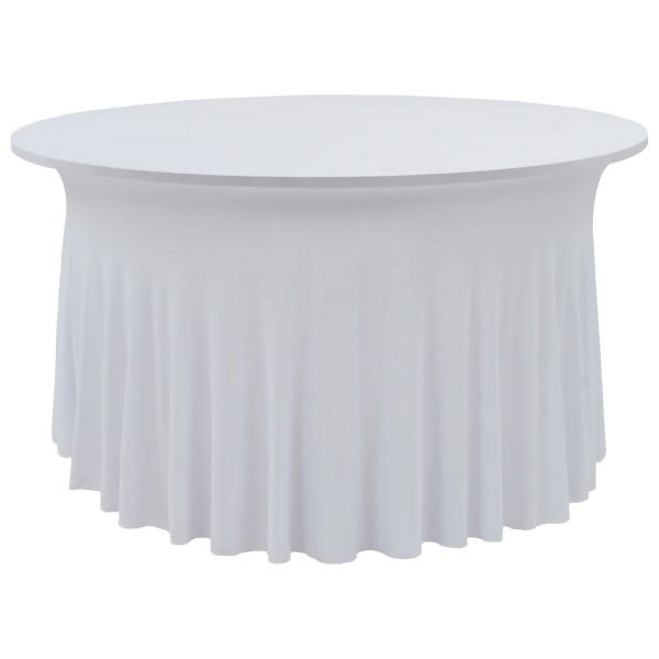 vidaXL 2 Stück Stretch-Tischdecken mit Rand Weiß 180 x 74 cm, 133583