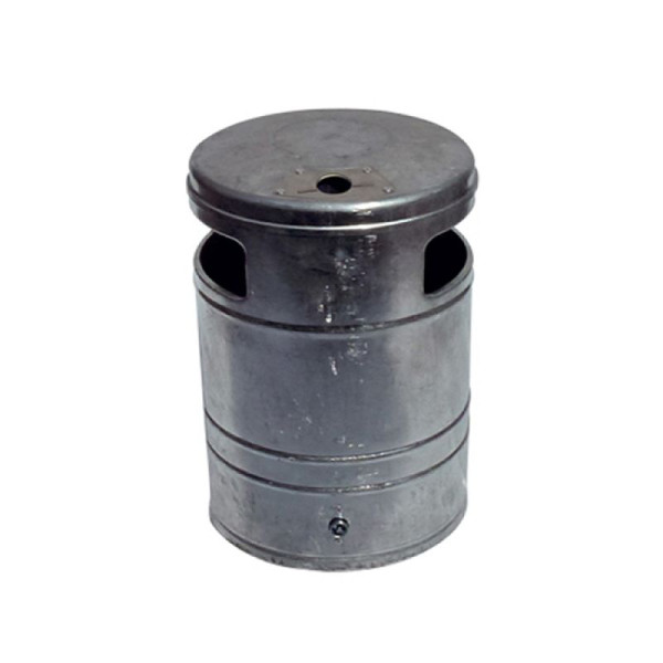 Stein HGS Abfallbehälter mit Ascher, vollwandig, beschichtet (DB 703) anthrazit-eisenglimmer/ohne Standpfosten, 4024b