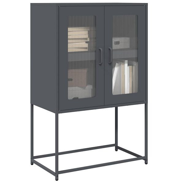 vidaXL Highboard Anthrazit 68x39x107 cm Stahl, 853376, 8721158372109
