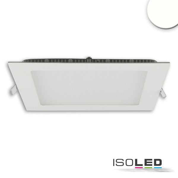ISOLED LED Downlight, 15W, eckig, ultraflach, blendungsreduziert, weiß, neutralweiß, dimmbar CRI90, 115467