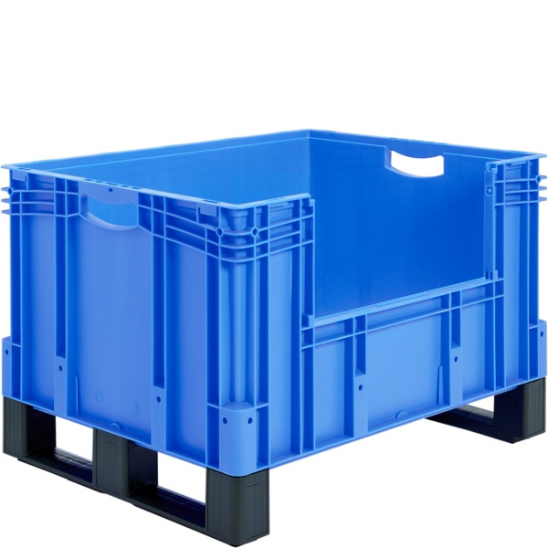 BITO Eurostapelbehälter XL Set /XL2 86326DKufe 800x600x320 blau, Etikett Entnahmeöffnung längsseitig, C0290-0060