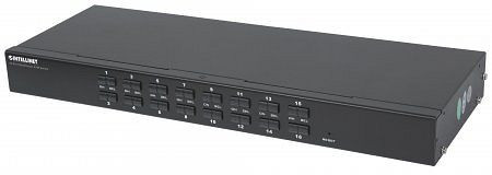 INTELLINET 16-Port Rackmount KVM Switch, Combo USB + PS/2, On-Screen Display, inklusive Kabeln, 506496