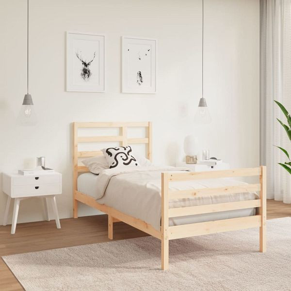 vidaXL Massivholzbett 90x190 cm, 3105825, 8720287045670