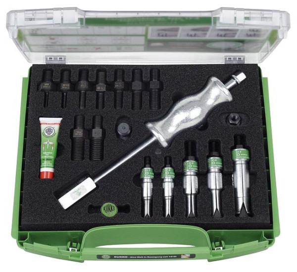 KUKKO Gleithammersatz zum Ausziehen von Kugellagern und Passstiften, Gewinde des Adapters Werkstückseite: M8-M24, 28-B