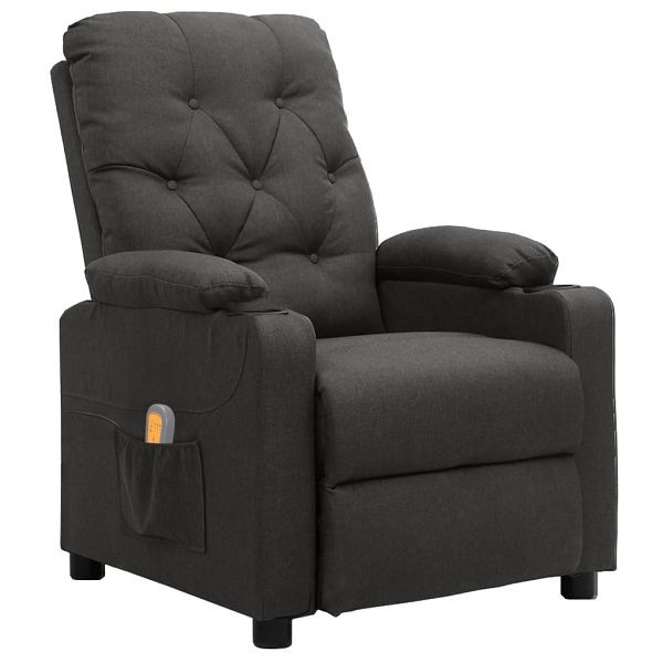 vidaXL Massagesessel Dunkelgrau Stoff, 339113, 8720286680681