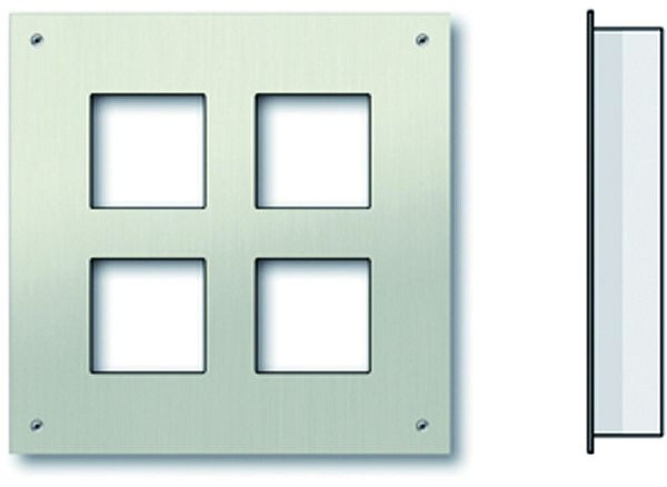 TCS Unterputzmontageset aus Frontplatte und UP-Kasten für Serie AMI, für 2x2 AMI-Module, ZAU2007-0030