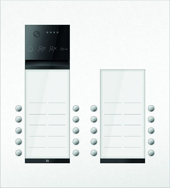 TCS Türkontrollsystem PES PRO IP Video Außenstation 20T 4 Spalten UP RAL9010 reinweiß, AVU400420-0019