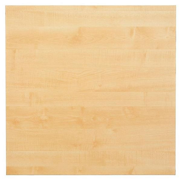 Hammerbacher Tischplatte 80x80cm mit Systembohrung Ahorn, Rechteckform, VKP08/3