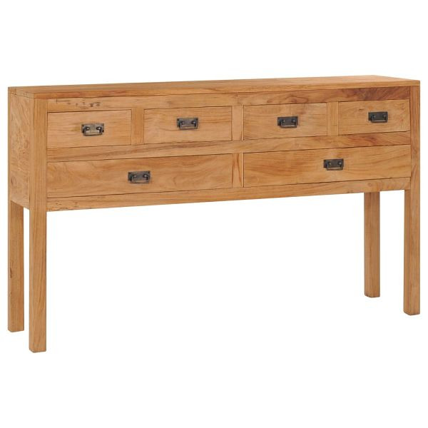 vidaXL Sideboard 125x30x75 cm Massivholz Teak, Top-Qualität, 288897