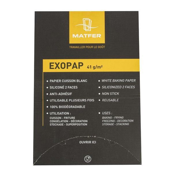 Matfer Bourgeat Exopap-Backpapier 600 x 400mm (500 Stück), CX520