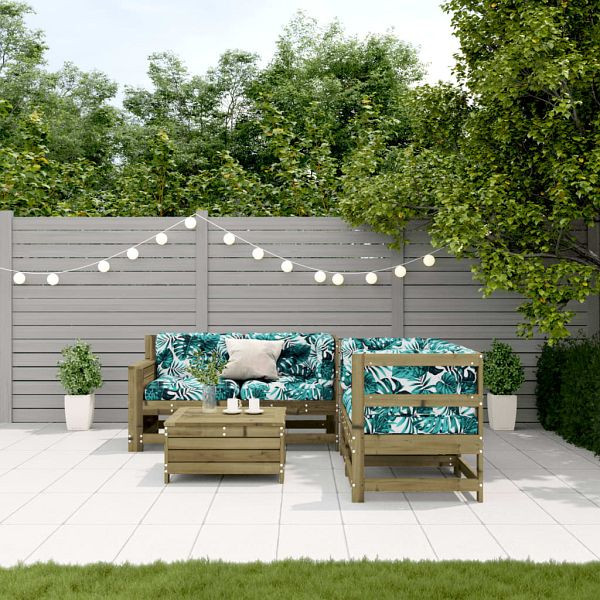 vidaXL 5-teilig Garten-Lounge-Set mit Kissen Imprägniertes Kiefernholz, 3250819