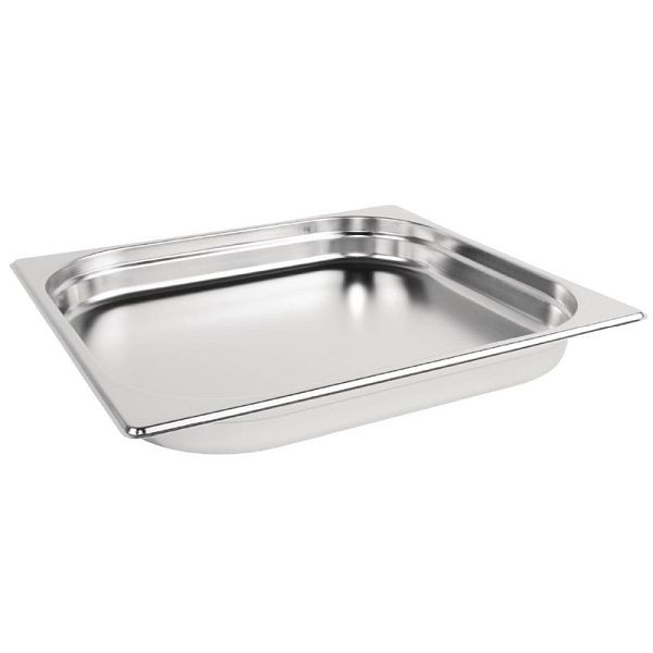 Vogue GN-Behälter Edelstahl 4cm GN2/3, Gastronormgrößen für maximale Kapazität, K810