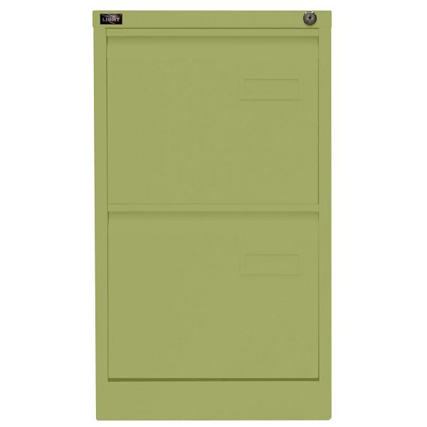 Bisley LIGHT Hängeregistraturschrank LIGHT, einbahnig, 2 HR-Schubladen, 604 grün, IPCCA12604