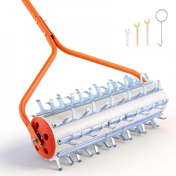 VEVOR Teichrechen 3,66 m mit 9 verzinkten Eisenklingen & 3 Aluminiumgriffen zur Entfernung von Unkraut, Wurzeln & Schlamm, HBCCGTGCXPVC2ZVJD002V0