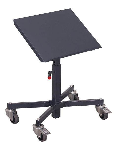 VARIOfit ESD Materialständer, einseitig neigbar, Ladefläche: 510 x 410 mm, Außenmaße: 600 x 410 x 520 - 775 mm, sw-405.045