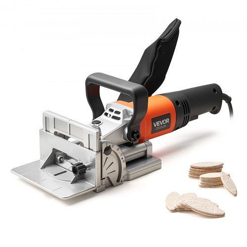 VEVOR Akku Flachdübelfräse 5,9A, 11.600 U/min, 760W, Hartmetall-Sägeblatt, Staubbeutel, 45°-Kerbe, einstellbar für Holz, YWSYXKBTYKC6V2OCX001V2