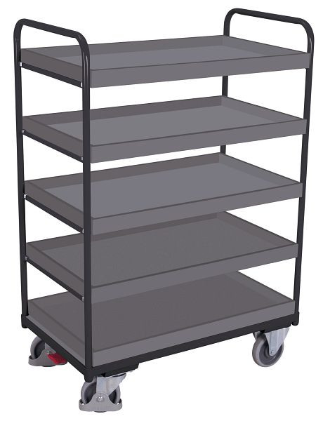 VARIOfit Etagenwagen hoch, Ladefläche: 965 x 555 mm, RAL 7016 anthrazitgrau, Ladehöhe: 270 / 530 / 805 / 1.080 / 1.350 mm, sw-600.214/AG