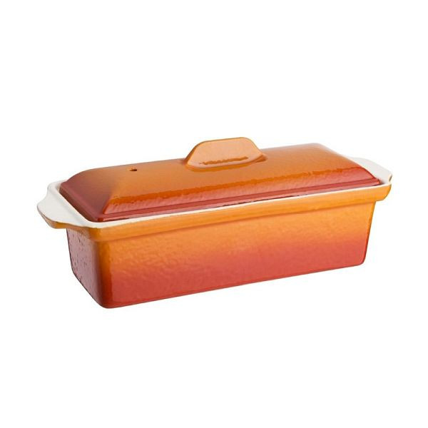 Vogue Terrinenform Gusseisen orange 1,7L, gleichmäßige Wärmeverteilung, W456