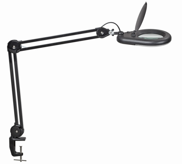 MAUL LED-Lupenleuchte MAULviso, mit Klemmfuß, schwarz, 8263490