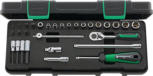 STAHLWILLE Steckschlüssel-Garnitur Nr.40/23/7 6,3 mm (1/4") 30-teilig, 96011134