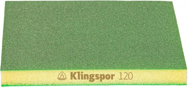 Klingspor SW 501 TR Schleifschwämme Aluminiumoxid, 123 x 96 x 12,5 mm Korn 120, VE: 100 Stück, 353264