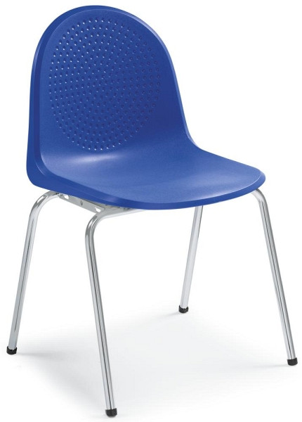 Deskin Polyamid-Schalenstuhl P1, Blau, 525 x 530 x 810 mm, VE: 4 Stück, 136681