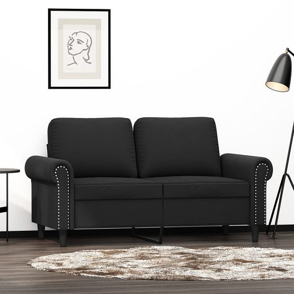 vidaXL 2-Sitzer-Sofa Schwarz 120 cm Samt, 359524, 8721012136090