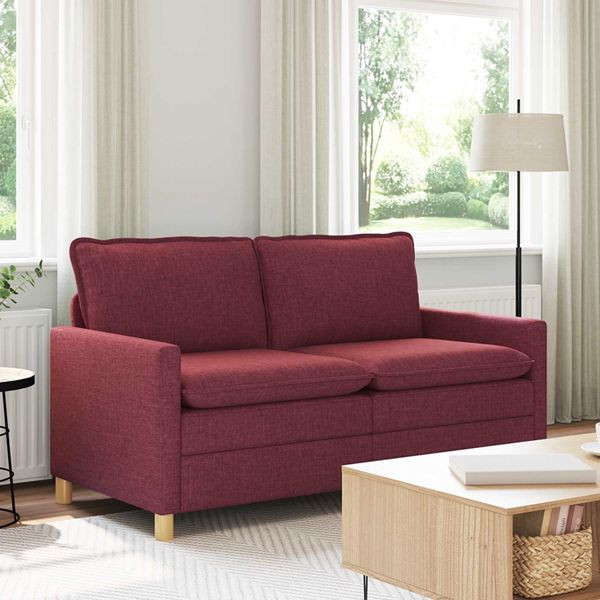 vidaXL Sofa Weinrot 156 x 81 x 87,5 cm Stoff, 42028834