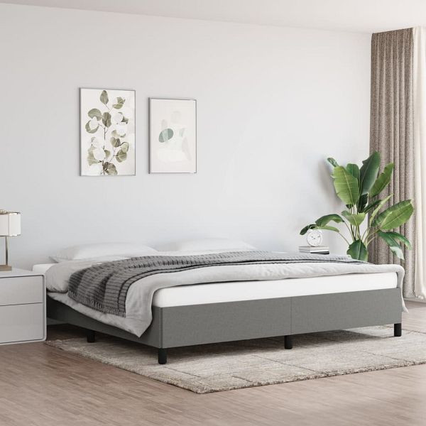 vidaXL Bettgestell Dunkelgrau 200x200 cm Stoff, 347091, 8720287171409