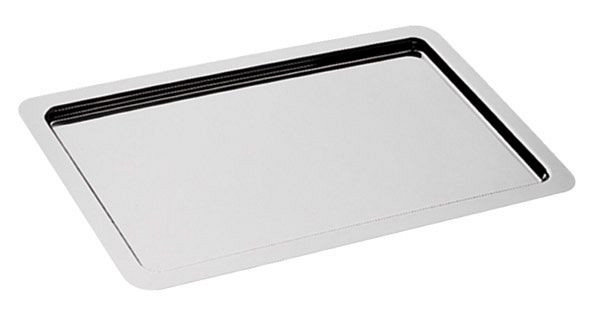 APS GN 1/2 Tablett -PROFI LINE-, 32,5 x 26,5 cm, Höhe: 1,5 cm, 18/10 Edelstahl, hochglanzpoliert, mit glattem Rand, 12100