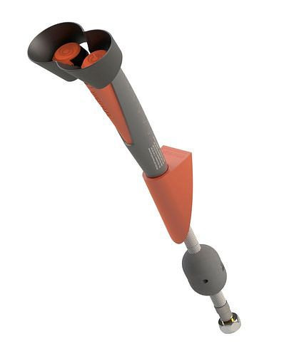B-SAFETY Hand-Augendusche mit 2 Brauseköpfe, rot/schwarz, Wandmontage Durchführung, DVGW, 306247