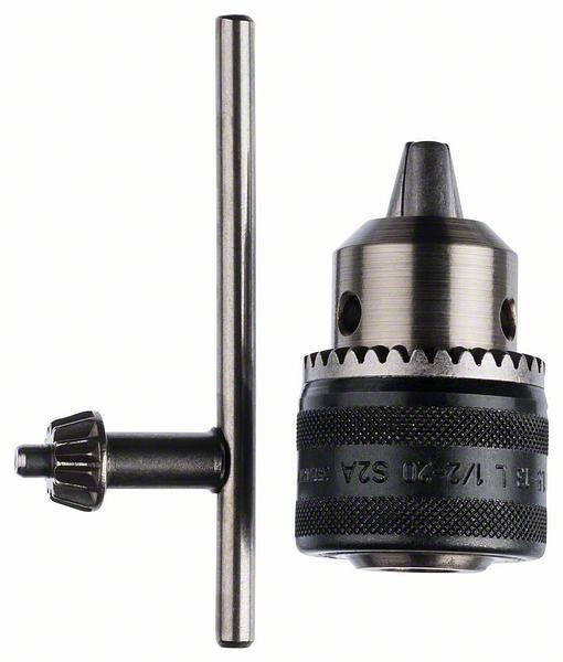 Bosch Zahnkranzbohrfutter bis 13 mm, 1,5 - 13 mm, 1/2 Zoll - 20, mit Ersatzschlüssel, 1608571048