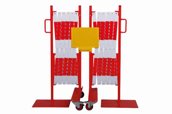 CRASH STOP Set aus 2 Stück Scherengitter rot-weiß je 2,0m, 70-115