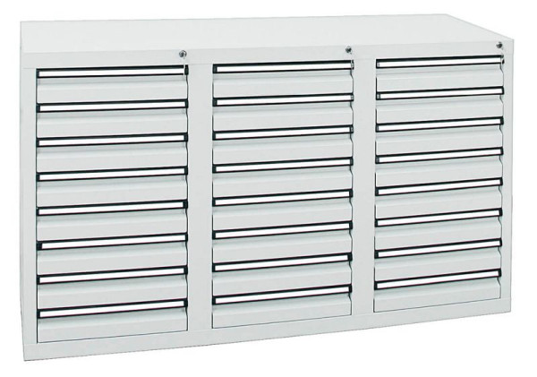 stumpf Schubladenschrank Serie STS 410, RAL 7035/7035, 24 Schubladen (24x100 mm), 7103107