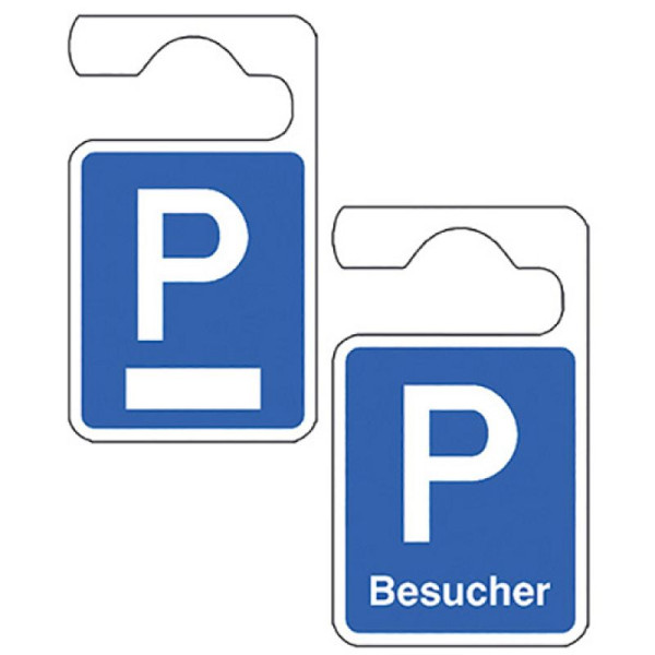 Stein HGS Parkausweisanhänger mit Symbol P, für Besucher, 90.9668