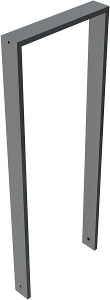 Schake Anlehnbügel aus Stahlrohr Rechteckrohr, 80 x 20 mm, ohne Querholm, Gesamtbreite: 450 mm, feuerverzinkt und beschichtet DB 703, 458_045B