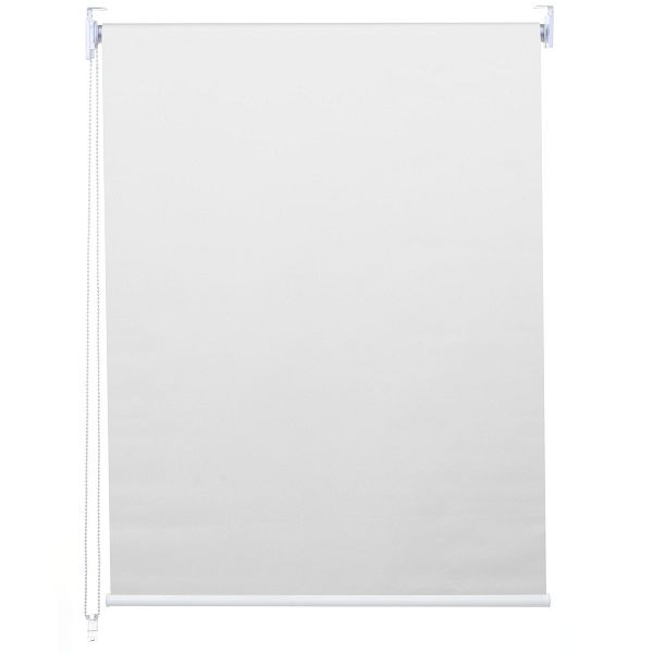 Mendler Rollo HWC-D52, Fensterrollo Seitenzugrollo Jalousie, 80x230cm Sonnenschutz Verdunkelung blickdicht, weiß, 63420