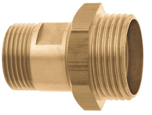 GEKA plus-Gewindenippel "2000", AG G 3/4" x G 1" MS drehbar, VE: 10 Stück, 06.1148