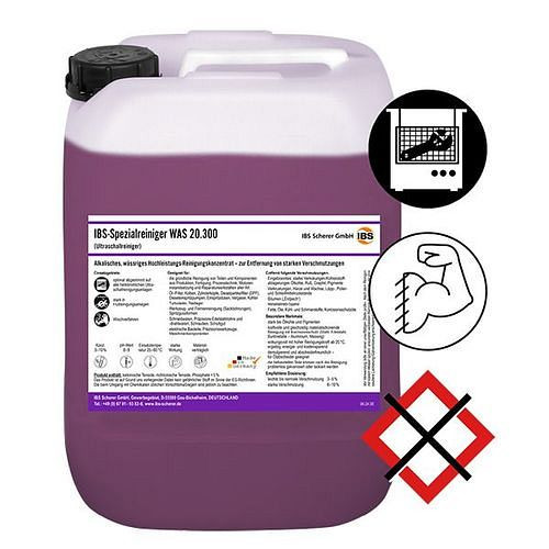 IBS Scherer Spezialreiniger WAS 20.300, Ultraschallreiniger, kennzeichnungsfrei, neutral, 20 l, 320749