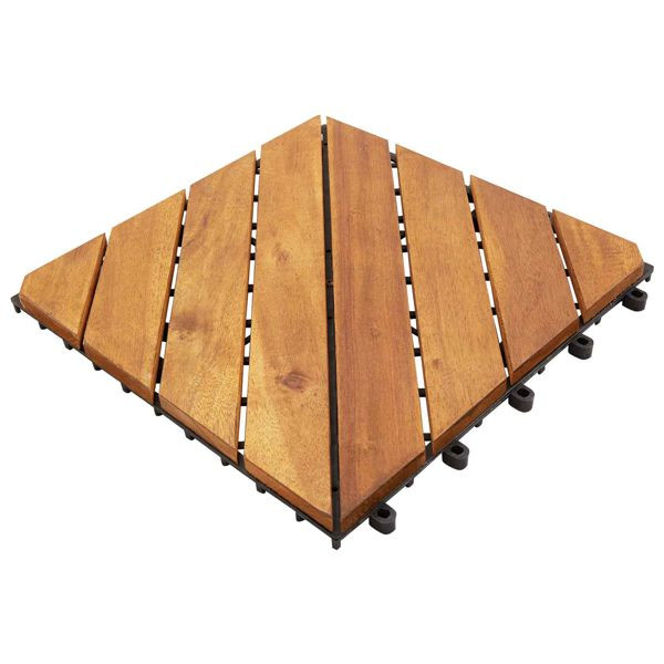 vidaXL Terrassenfliese 20-teilig Braun 30 x 30 cm Akazien-Hartholz, 3444892
