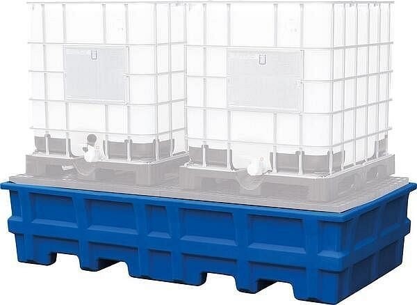 asecos IBC-Station PE mit PE-Gitterrost 2480x1320x610mm, 38650