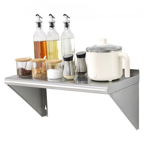 VEVOR Gewürzregal 610 x 305 x 63 mm, Hängend mit Stützrahmen, Edelstahl 104 kg Belastbar, BGSCTTJD12241P8PSV0