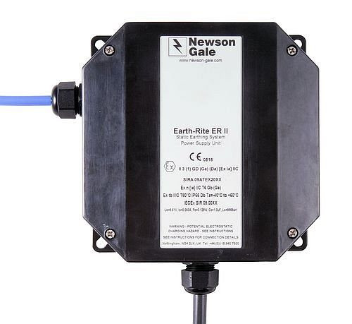 DENIOS Netzanschlussgerät für Erdungsstation EP, 240 V, wandmontierte Box, Atex, 207390