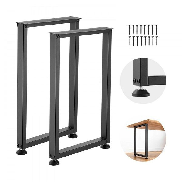 VEVOR Tischkufen 2er-Set 450x740 mm, max. 1000 kg, Möbelfüße für Schreibtische, Couchtisch, Esstische, Schwarz, ZTCFKFX28177LQDBN001V0