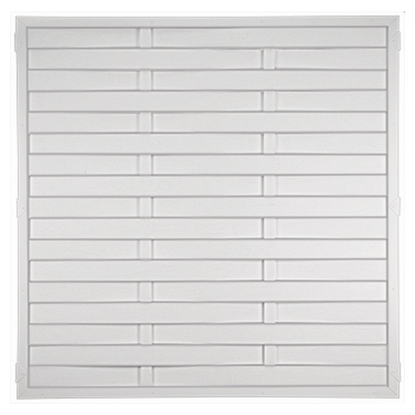 T&J LIGHTLINE KS-LAMELLENZAUN, 180 x 180 cm, Füllung / Rahmen WEISS, 46221