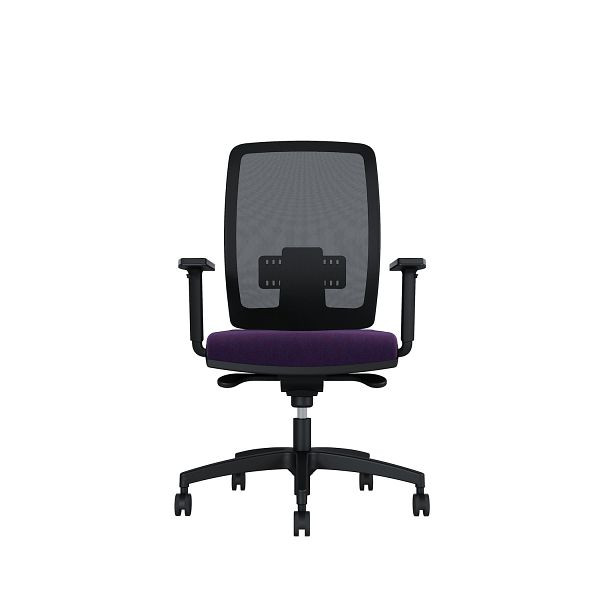 Bisley Bürodrehstuhl Cometa, Rückenlehne mit Netzbezug, Höhenverstellbare Armlehnen, Kunststofffußkreuz, TN9406 plum, COMENKLRT0015TN9406