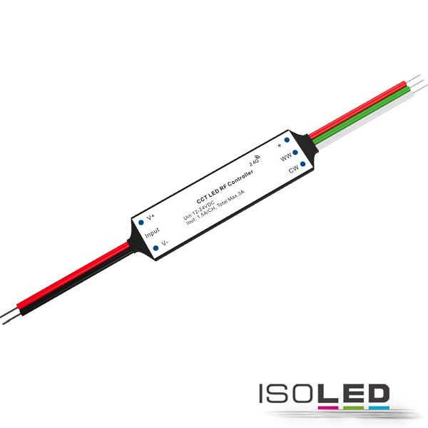 ISOLED Sys-Pro weißdynamischer Funk Mesh PWM-Dimmer Mini, 2 Kanal, 12-24V DC 2x1.5A, 114445
